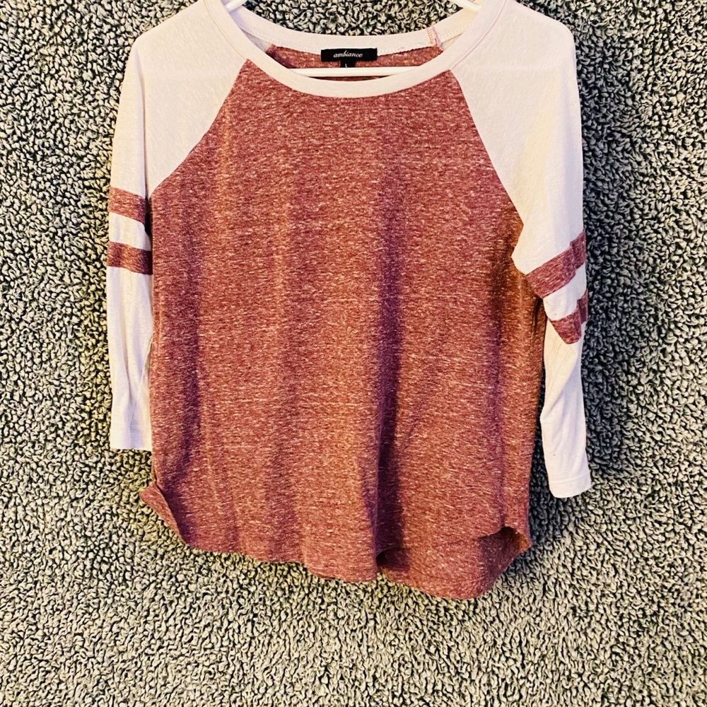 Pink baseball tee
